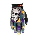 The Dizzy L//E Limited Edition thin lightweight glove has the Illusive skull surrounded with multicolor dizzy spirals on the tops. Black breathable finger webbing and finished off with black pipping. Black palm w/ reverse Illusive skull silicone logo in white to keep that grip on whatever you be holding.