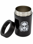 Stainless steel can coolers are a great way to liven your event while keeping your drinks cold and your hands safe from frost. These are made with a double wall construction, feature a plastic screw on lid to ensure your drink can stays safely inside, plus a four finger grip to ensure a secure grasp. The brushed polished finish is sure to impress your guests.