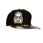 BLACK AND BROWN GATOR SNAPBACK HAT