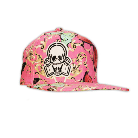 PINK BUTTERFLY SNAPBACK HAT